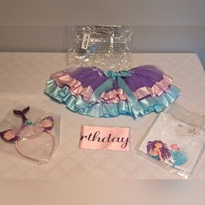 Girls Outfit Tutu & T-Shirt Size Medium 11 Mermaid Yoriko NEW!